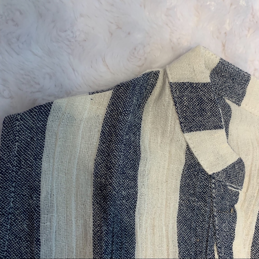 DROP WAIST STRIPE SHIRT DRESS - Picture 6 of 8